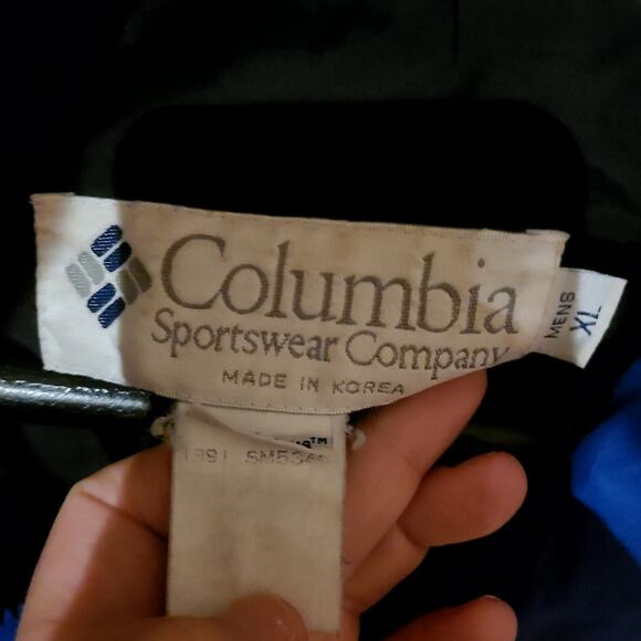 Columbia Vintage Jacket Mens Size XL Blue Black Pink Powder Keg 80's 90's - Picture 2 of 11